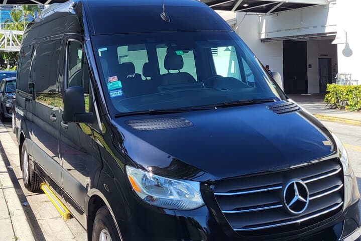 Transfer do Porto de Miami para o Aeroporto de Miami. Até 11 passageiros.