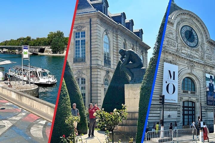 Museu Orsay & Rodin com barco hop-on hop-off no rio Sena
