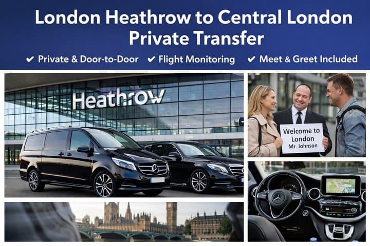Transferência privada do Aeroporto de Londres Heathrow para o centro de Londres