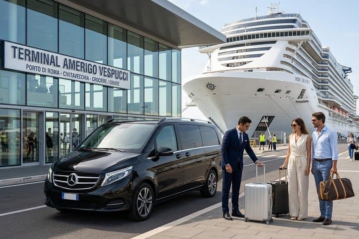 Transfer Privado Porta a Porta de Roma para o Porto de Civitavecchia para Cruzeiro
